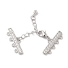 Brass Micro Pave Cubic Zirconia Chain Extender LS-KK-L216-004A-P-1