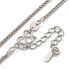 Brass Wheat Chain Necklaces for Women NJEW-U011-09P-2