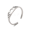 Adjustable 304 Stainless Steel Cuff Rings for Women RJEW-F199-01P-2