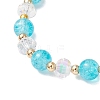 4Pcs Brass Glass Beads Stretch Bracelets BJEW-JB11769-01-4