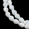 Opaque Solid Color Electroplate Glass Beads Strands EGLA-N013-P8mm-B02-3