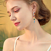 FIBLOOM 3 Pairs 3 Style Rhinestone Parrot Dangle Stud Earrings with Alloy Pins EJEW-FI0003-22-7