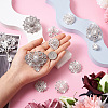 Biyun 10Pcs 10 Styles Flower & Heart & Teardrop Crystal Rhinestone Brooches Set JEWB-BY0001-04-5