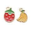 72Pcs 12 Styles Light Gold Plated Alloy Enamel Pendants ENAM-LS0001-01LG-3