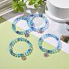 4Pcs 4 Style Acrylic Round Beaded Stretch Bracelets Set BJEW-JB08926-03-2