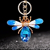 Alloy Rhinestone Dragonfly Keychain Cute Men and Women Bag Pendant Keychain PW-WG71D3A-02-1