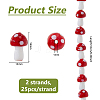 2 Strands Handmade Lampwork Beads Strands LAMP-DC0001-25-2