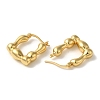 Rack Plating Brass Small Puffy Square Hoop Earrings EJEW-L224-71G-2