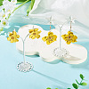 2 Pairs 2 Styles Iron Flower Dangle Earrings and Sweet and Stylish Multi-layer Petal Flower Stud Earrings EJEW-TA0001-80C-6