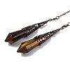 Natural Tiger Eye Pointed Dowsing Pendulum Big Pendants G-H285-06R-A02-2