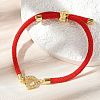Adjustable Nylon Cord Bracelets X-BJEW-C096-01G-04-1