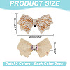 4Pcs 2 Colors Rhinestone Bowknot Shoe Decoration AJEW-HY0001-78-2