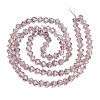 Electroplate Transparent Glass Beads Strands EGLA-Q026-016F-2