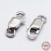 Anti-Tarnish Rhodium Plated 925 Sterling Silver Lobster Claw Clasps STER-K167-075D-P-4