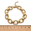 304 Stainless Steel Oval Link Chain Bracelets for Women BJEW-R021-09G-5