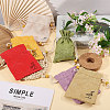 24Pcs 6 Colors Flower Printed Cloth Drawstring Bags ABAG-CA0001-22B-5