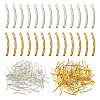  Jewelry 200Pcs 2 Colors Brass Tube Beads KK-PJ0001-27-1