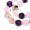 3 Styles Natural Rose Quartz & Prehnite & Amethyst Beads Strands G-P534-A25-02-3