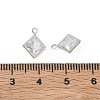 Brass Pave Clear Cubic Zirconia Charms CU-CBAD360-04P-01-3