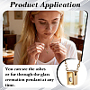304 Stainless Steel with Clear Glass Rectangle Pendant Urn Ashes Necklaces for Women Men NJEW-WH0013-83G-5