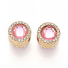 Rack Plating Alloy Rhinestone European Beads FIND-N011-04KCG-1