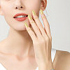 5Pcs Fingernail Shaped Brass Alloy Finger Rings for Women MRMJ-GL0001-21-6
