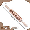 Flower Print Wood Rolling Pin AJEW-WH0314-689B-2