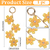 1Pc PU Leather Flower Pendant Decorations HJEW-CL0001-25-2
