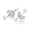 Brass Micro Pave Cubic Zirconia Pendants KK-T073-53P-2