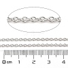 Anti-Tarnish Rhodium Plated 925 Sterling Silver Cable Chains STER-E072-02P-06-2