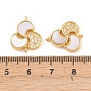 Natural White Shell Flower Links Connector Charms KK-Z140-09G-3
