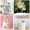 6Pcs 2 Colors Foam Cake Insert Card Decoration AJEW-SC0002-74-5