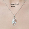 201 Stainless Steel Sun Pendant Necklace NJEW-OY002-14-3
