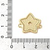 Rack Plating Brass Micro Pave Clear Cubic Zirconia Star Connector Charms KK-K385-091G-4