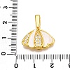 Brass Micro Pave Cubic Zirconia Pendants KK-T070-41G-3