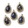 Natural Sodalite Faceted Teardrop Pendants G-I375-01G-22-1