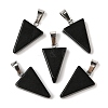 Natural Obsidian Pendants X-G-B127-04P-06-2