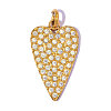 304 Stainless Steel with Rhinestone Pendants RB-A26-06-02-34G-01-1