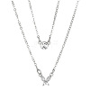 Alloy Crystal Rhinestone Double Layer Necklaces PW-WGE57FA-03-1