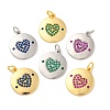 Brass Micro Pave Cubic Zirconia Pendants KK-U033-11M-1