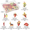 30Pcs 9 Styles Alloy Enamel Pendants FIND-FS0004-26-4