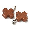 Synthetic Goldstone Pendants G-Z067-06P-07-2