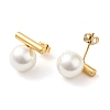Ion Plating(IP) 304 Stainless Steel Studs Earrings EJEW-K277-01G-2