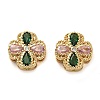 Brass Micro Pave Cubic Zirconia Beads LS-KK-D093-07G-1
