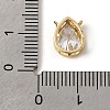 Brass Micro Pave Cubic Zirconia Pendants X-KK-K419-03G-03-3