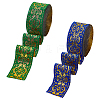 14M 2 Colors Ethnic Style Embroidery Polyester Ribbons OCOR-PH0002-05-1