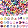400Pcs 8 Styles Handmade Polymer Clay Beads CLAY-YW0002-53-2