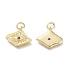 Brass Micro Pave Cubic Zirconia Pendants KK-P188-C-3