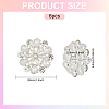 6Pcs Alloy Rhinestone Shank Buttons BUTT-MA0001-06-2