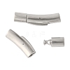 Tarnish Resistant Column 304 Stainless Steel Matte Bayonet Necklace Clasps LS-STAS-I013-4mm-A-1